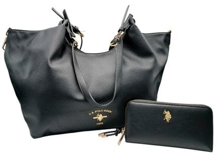 Bolso tote «Polo Assassin» de piel sintética negra