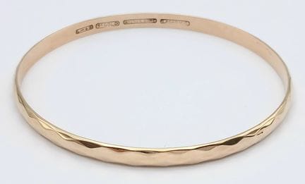 Brazalete vintage de oro de 9 quilates sobre bronc