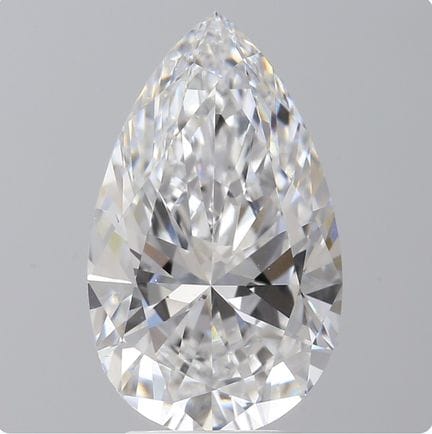 Un diamante cultivado en laboratorio en forma de p
