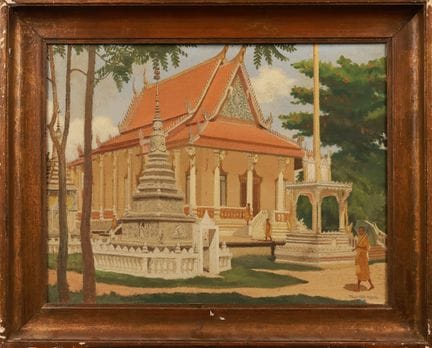 Templo camboyano de Tran Tan Thanh, 46 x 60 cm, Ól