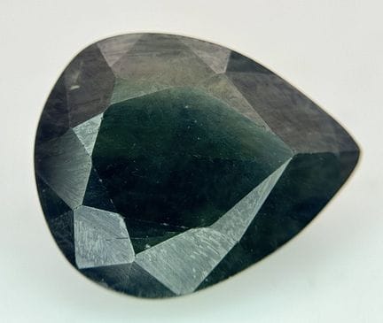 A WGI Certified 12.74ct Pear Mixed Cut Sapphire.