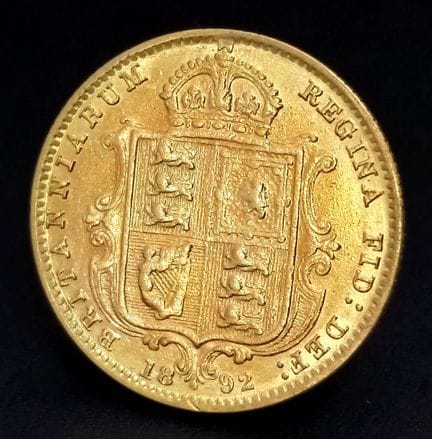 AN 1892, REINA VICTORIA, EFIGIE DEL JUBILEO, REVER