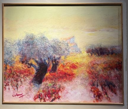 Vo Lang 创作的 "橄榄园"。65 x 80 厘米。布面油画。让-沃朗（Jean Volang