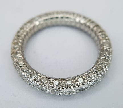 Bague « éternité » en or blanc 18 carats (certifié
