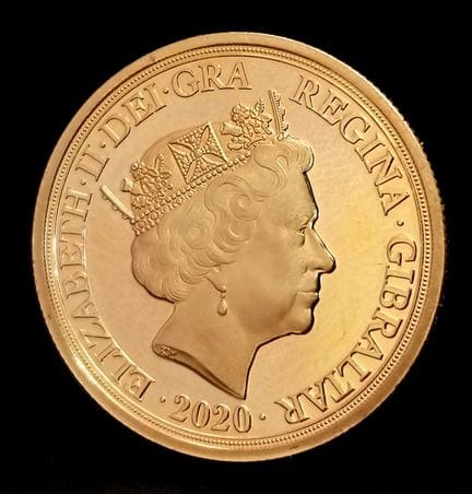 Moneda de 2020, REINA ISABEL II, RAF, ANIVERSARIO 