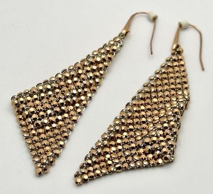 A pair of Swarovski fit crystal mesh dangle earrin