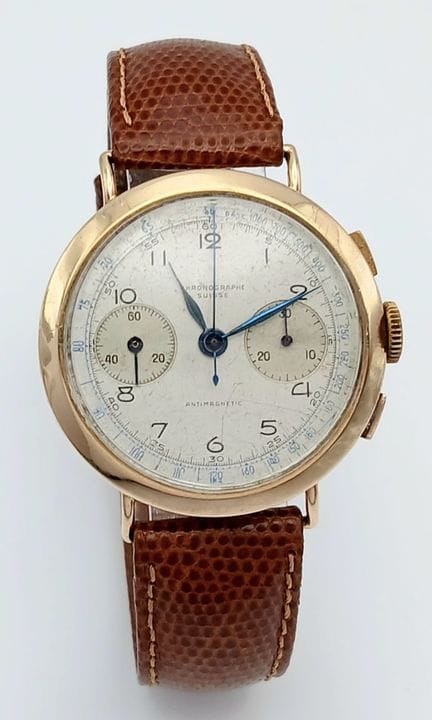 Montre-bracelet mécanique suisse vintage à chronog