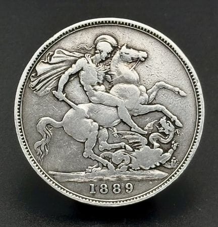Una moneda de plata «Crown» de la reina Victoria d
