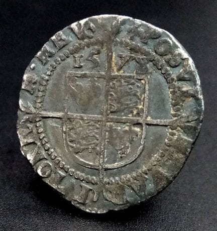 A 1578 Elizabeth I, Silver Hammered 3d Coin. 5th i