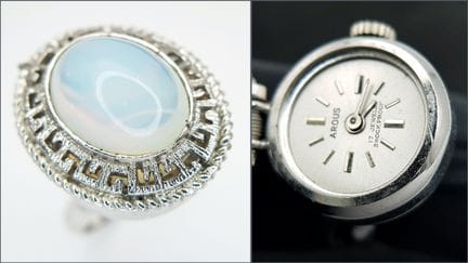 Un reloj de anillo mecánico vintage AROUS de 17 ru