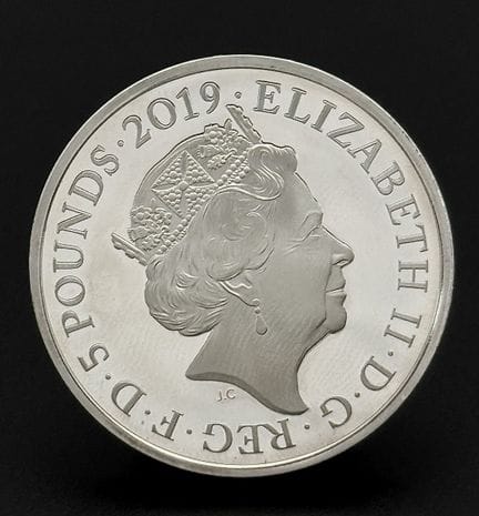 Moneda de plata de 5 libras de la serie «Crown Jew