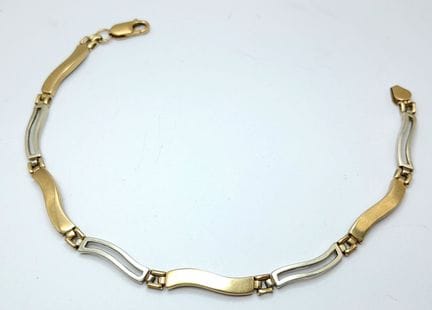 Pulsera articulada de oro amarillo de 9 quilates c