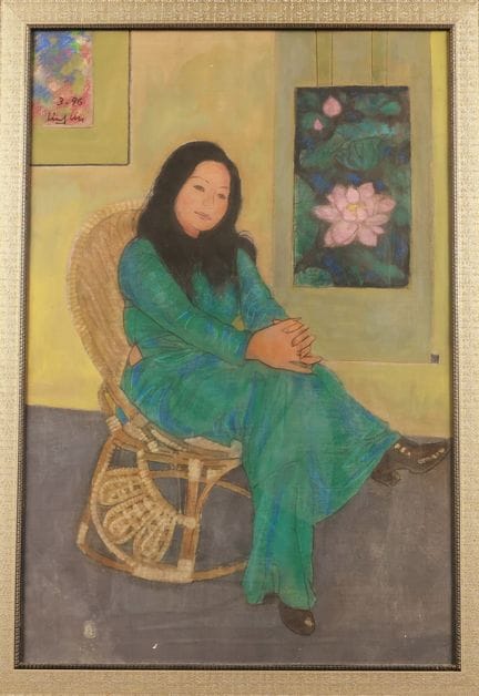 Tran Khanh Chuong 的妻子 Le Ngoc Bich 的肖像，作者 Linh Chi