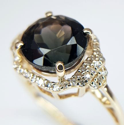 Ein 14K GELB GOLD, Exquisite 2,88ctw Runde gemisch