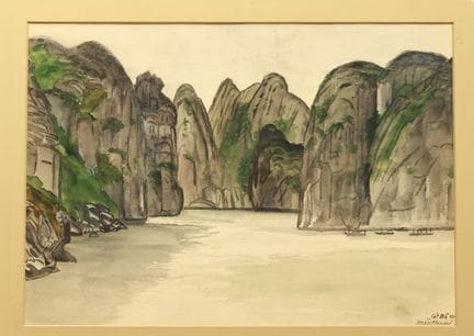 Paisaje de Cat Ba, por Hoang Hoan. 36 x 50 cm. Acu