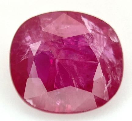 Rubis naturel rouge violacé de 2,00 ct, certifié I