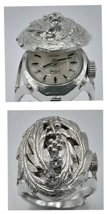 Un reloj de anillo mecánico Orient de los años 60 