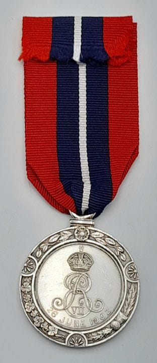 Una medalla de la coronación del rey Eduardo VII d