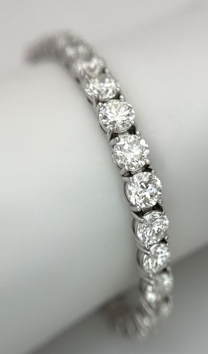 Bracelet « tennis » en or blanc 18 carats certifié