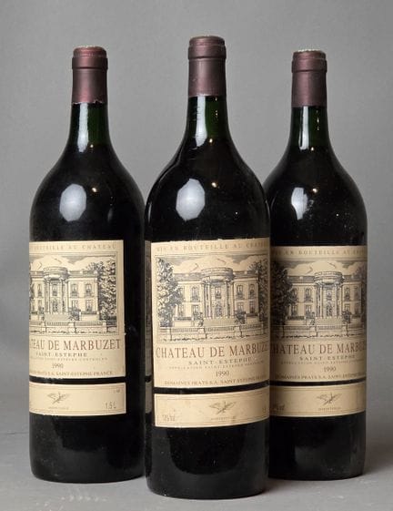 3 MG Chateau de Marbuzet Saint Estephe 1990 年葡萄酒