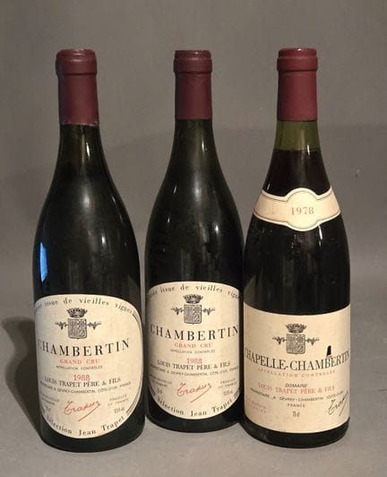 3B. 1988年份尚贝丹特级园（Chambertin Grand Cru）2B瓶，以及1978年份