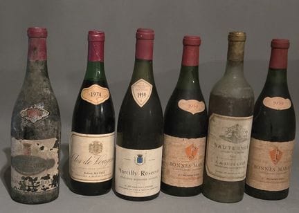 6瓶B级、2瓶B级1959年份博纳马雷-莫梅桑红葡萄酒，1瓶B级1953年份索泰尔纳-卢兹红葡萄酒，
