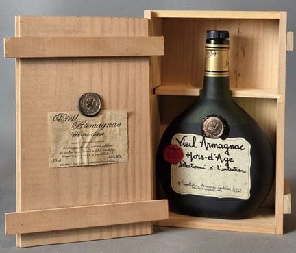 1 B VIEL ARMAGNAC Hors d'âge, Delord.未封口（封口下 6 厘米）