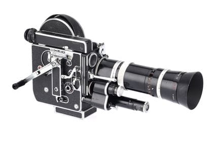 Eine Paillard Bolex H16 REX 16-mm-Filmkamera, ab 1