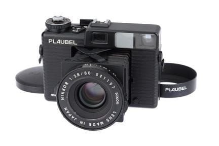Eine Plaubel Makina 670 Mittelformat-Messsucherkam