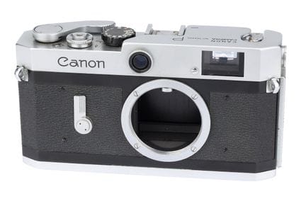Ein Canon P-Messsucherkamera-Gehäuse, 1958–60, ver