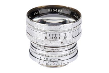 Ein Teikoku Kōgaku Zunow f/1,1 50-mm-Objektiv, Lei