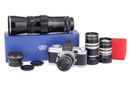 Ein Pignons Alpa Mod. 4 Spiegelreflexkamera-Set, 1