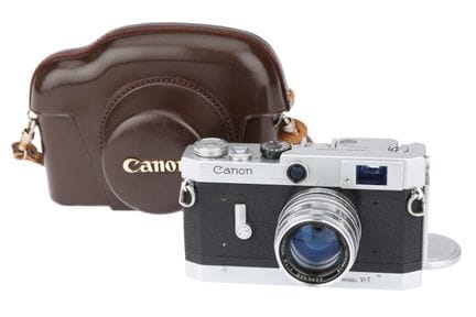 Eine Canon-Messsucherkamera Modell VI-T, 1958–60, 