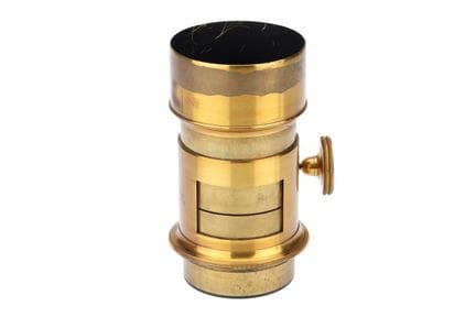 Ein Petzval-Objektiv aus Messing von Voigtländer &