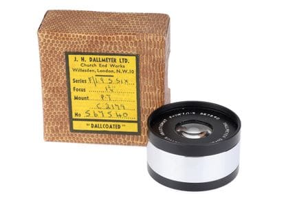Ein Dallmeyer Super Six f/1,9 1¼"-Objektiv, schwar