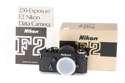 Ein Nikon F2 DATA Spiegelreflexkameragehäuse, 1971