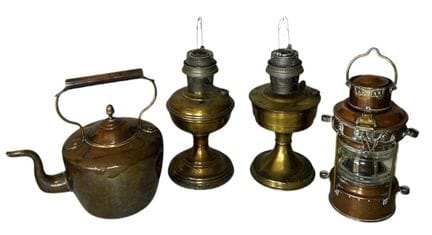 ANKER, EINE MARITIME SCHIFFSLANTERNE AUS KUPFER UN