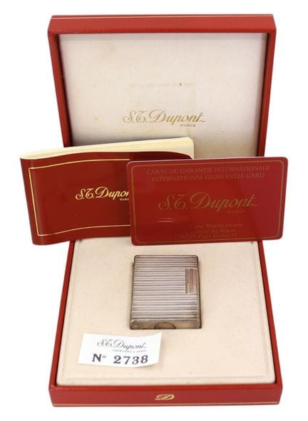 ST. DUPONT, PARIS, A VINTAGE CASED LIGNE 1 SILVER 