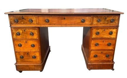 ESCRITORIO VICTORIANO DEL SIGLO XIX CON PEDESTAL D