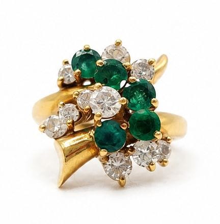 TREVOR TYLER LTD, EIN DESIGNER-BYPASS-RING AUS 18 