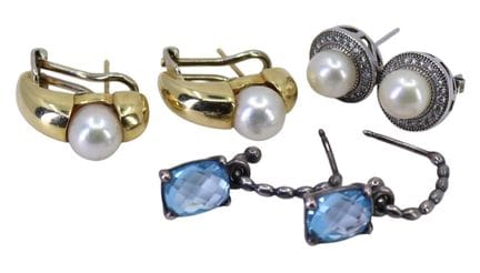 EIN PAAR ITALIENISCHE VINTAGE-OHRRINGE AUS 14-KARA