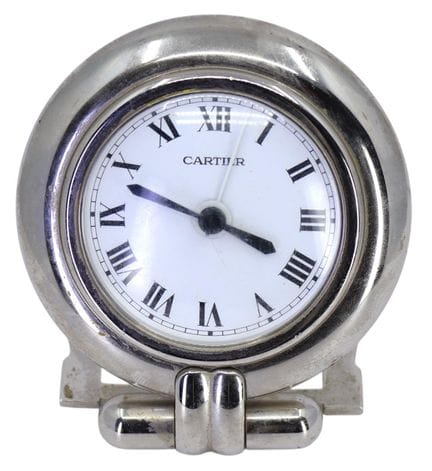 CARTIER, COLISEE, EINE ALARM-/TISCHUHR MIT GEHÄUSE
