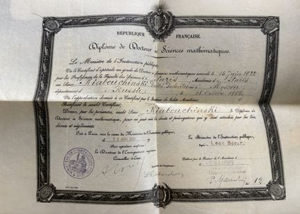 [AUTHOR'S COPY]
ARCHIVES of Dimitri RIABOUCHINSKY
