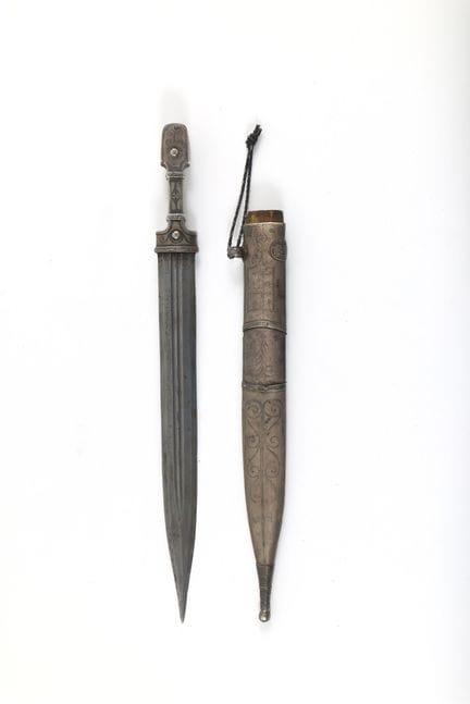 RARE CAUCASIAN KINDJAL 
With its original silver s