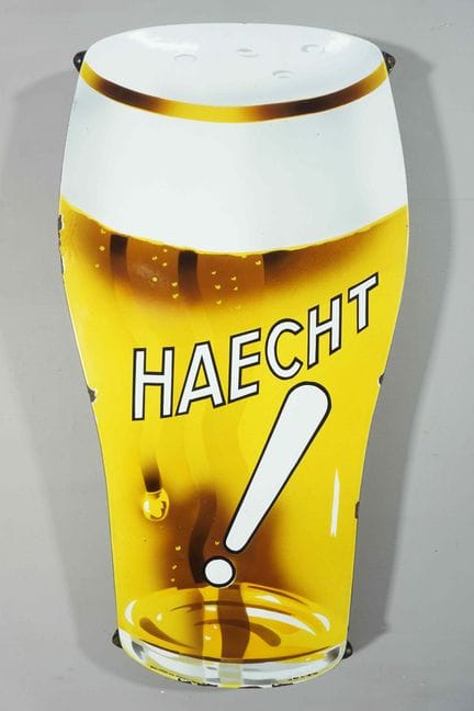 搪瓷牌
品牌：Haecht
编号：TP. ??? 40/189/1949
搪瓷厂：ÉMAIL-CHR