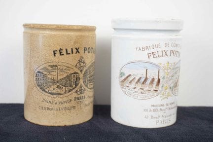Felix Potin 果酱罐一对
尺寸：高13