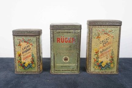 一套铁皮盒；Rüger, Bensdorp
尺寸：