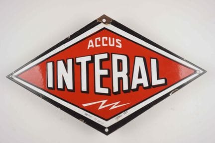 搪瓷牌
品牌：Accus Interal
税款：已缴税 578/9/1950
搪瓷厂：FOREMAI