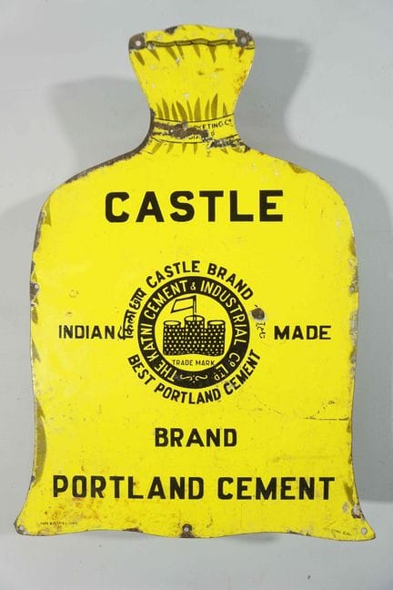 搪瓷牌
品牌：Castle Portland cement
税费：-
搪瓷厂：-
尺寸：高71×50