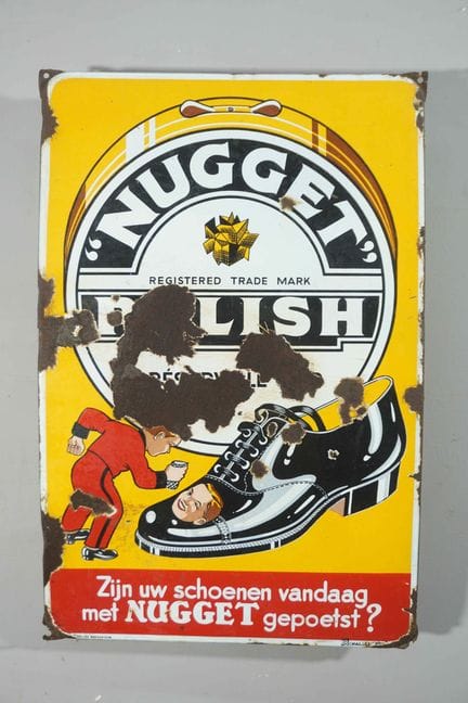 搪瓷牌
品牌：Nugget Polish
税号：布鲁塞尔 359-242-1946
搪瓷厂：布鲁塞尔